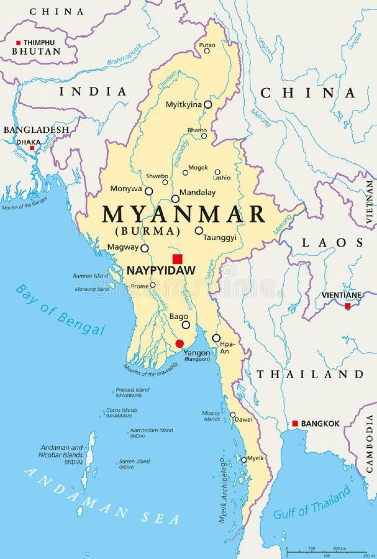 naypyidaw Myanmar kart