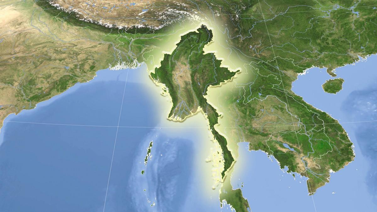 Myanmar satellitt kart live