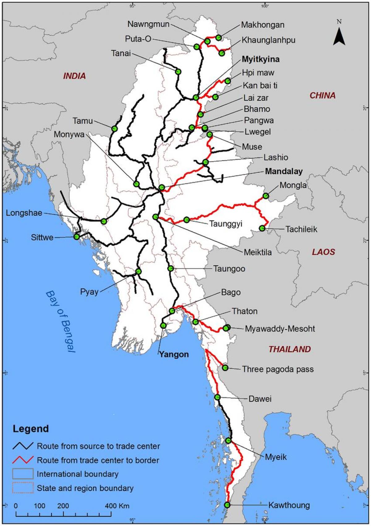 Myanmar veikart detaljer