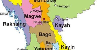 Myanmar kart bilde