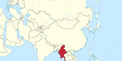 Verdenskart Myanmar-Burma