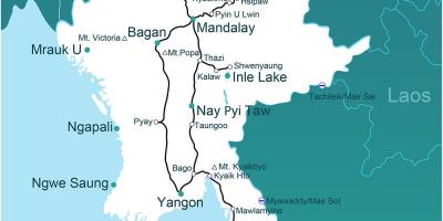 Ett kart Myanmar