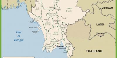 Burma politiske kartet